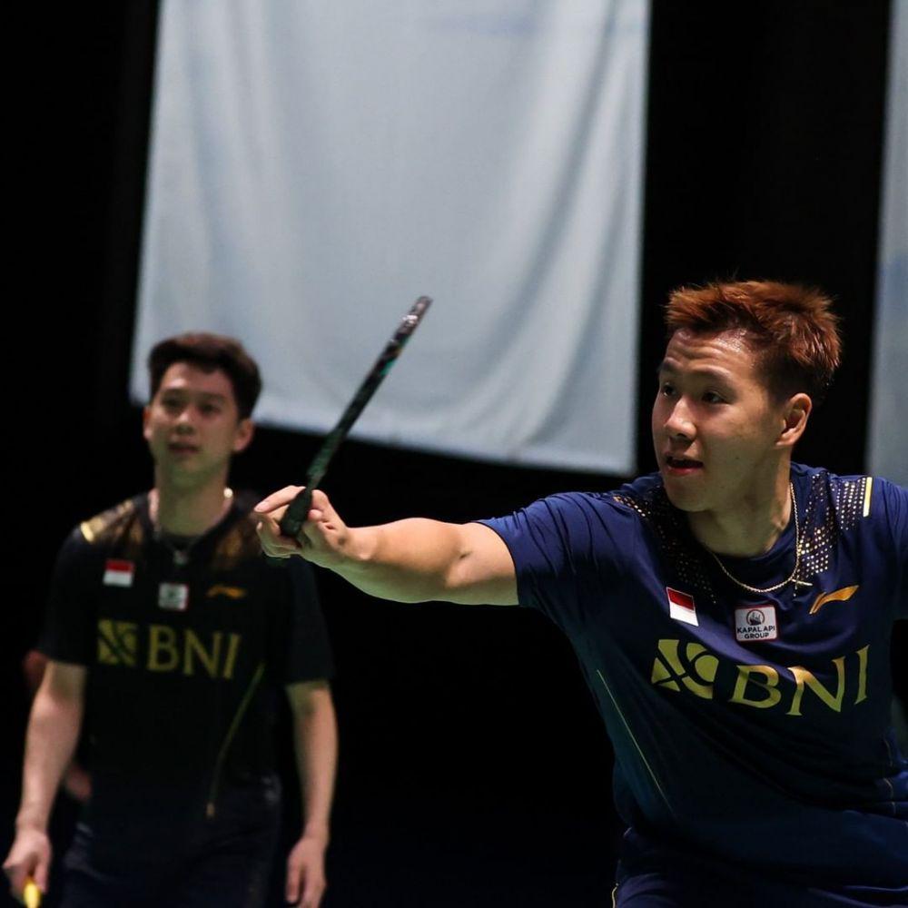 Marcus Fernaldi Gideon/Kevin Sanjaya Sukamuljo di Piala Sudirman 2021 (instagram.com/bwf.official)