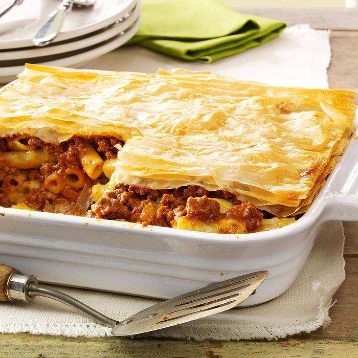 ilustrasi classic pastitsio (tasteofhome.com/Taste of Home)
