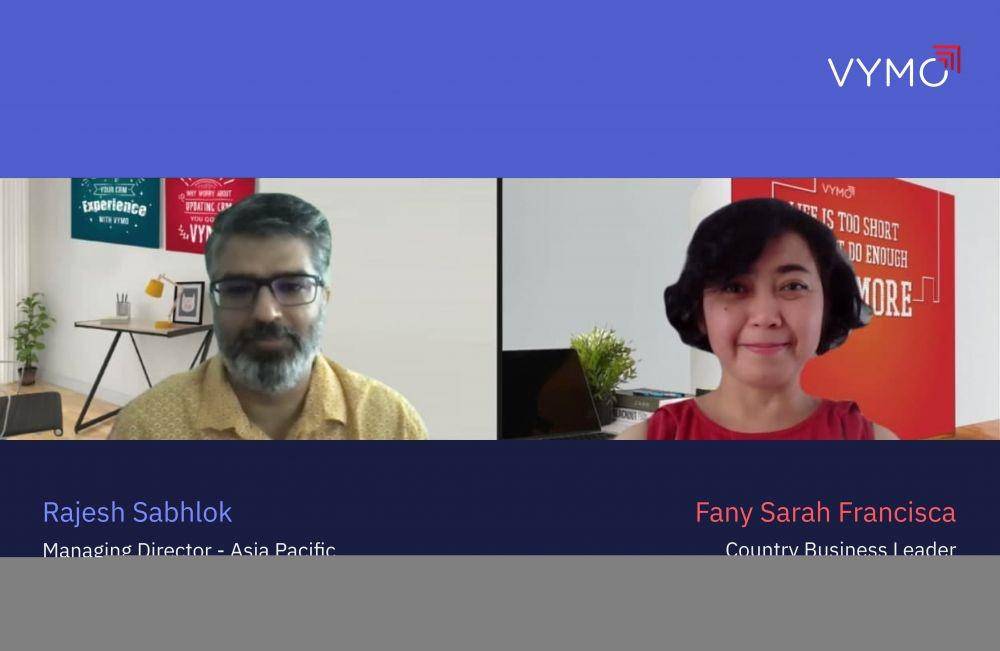 Rajesh Sabhlok, Managing Director – Asia Pacific, Vymo dan Fany Sarah Francisca, Country Business Leader – Indonesia, Vymo.
