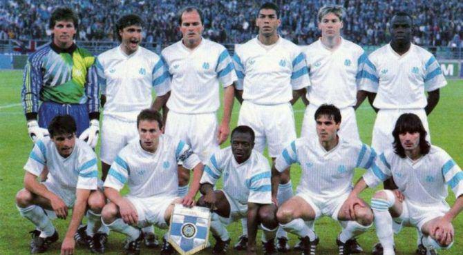 skuad Marseille di musim 1990/91 (sports.fr)