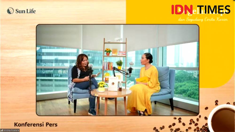 Elin Waty, Presiden Direktur Sun Life dalam Virtual Media Gathering bertajuk "Caring Leadership, Kunci Navigasi di Tengah Pandemi" yang diselenggarakan oleh Sun Life. 29 September 2021. (IDN Times/M. Tarmizi Murdianto)
