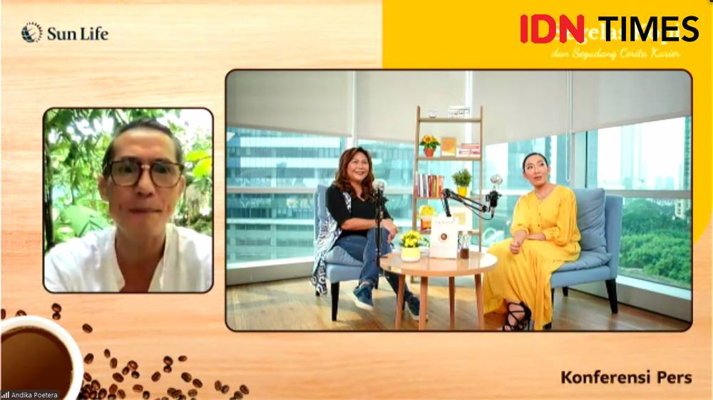 Elin Waty, Presiden Direktur Sun Life dalam Virtual Media Gathering bertajuk "Caring Leadership, Kunci Navigasi di Tengah Pandemi" yang diselenggarakan oleh Sun Life. 29 September 2021. (IDN Times/M. Tarmizi Murdianto)