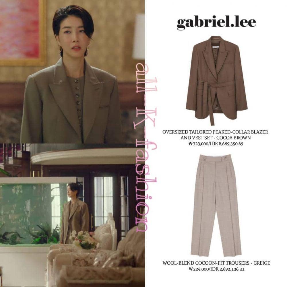 harga fashion item Jin Seo Yeon di One the Woman (instagram.com/allkfashionn)
