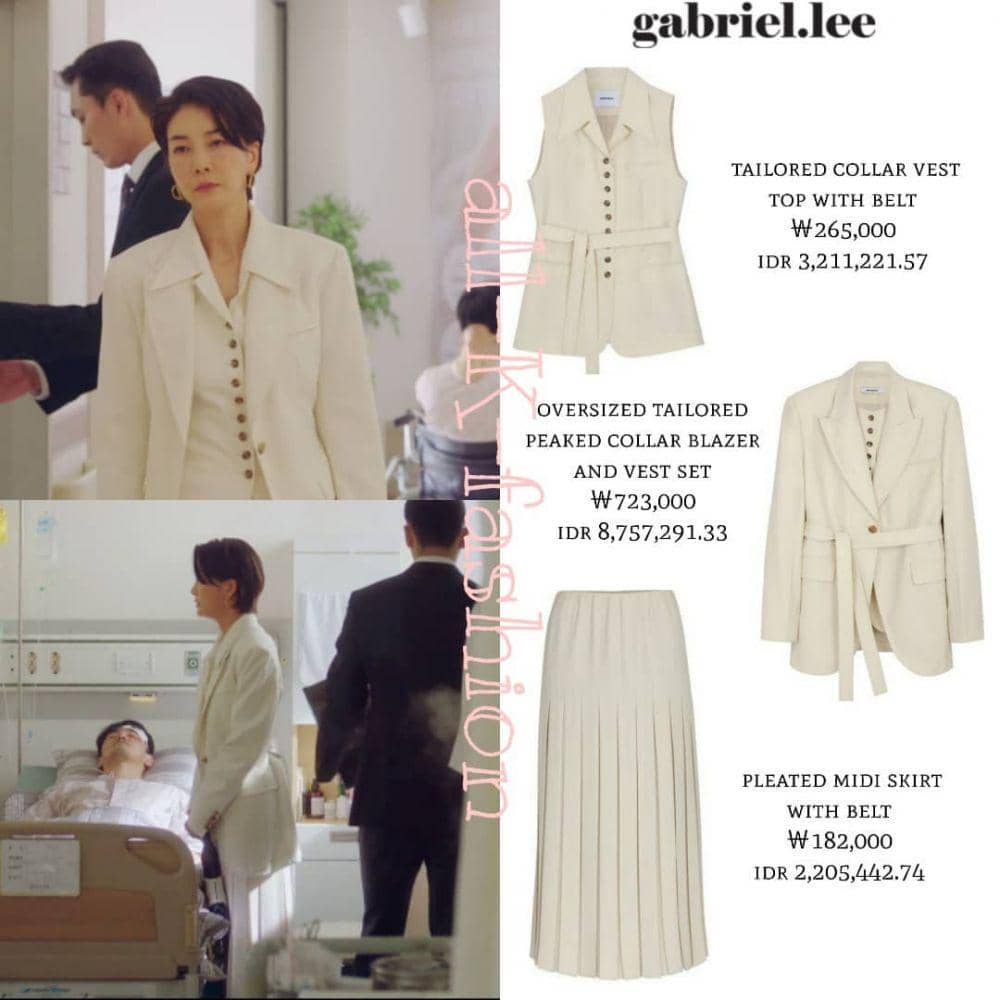 harga fashion item Jin Seo Yeon di One the Woman (instagram.com/allkfashionn)