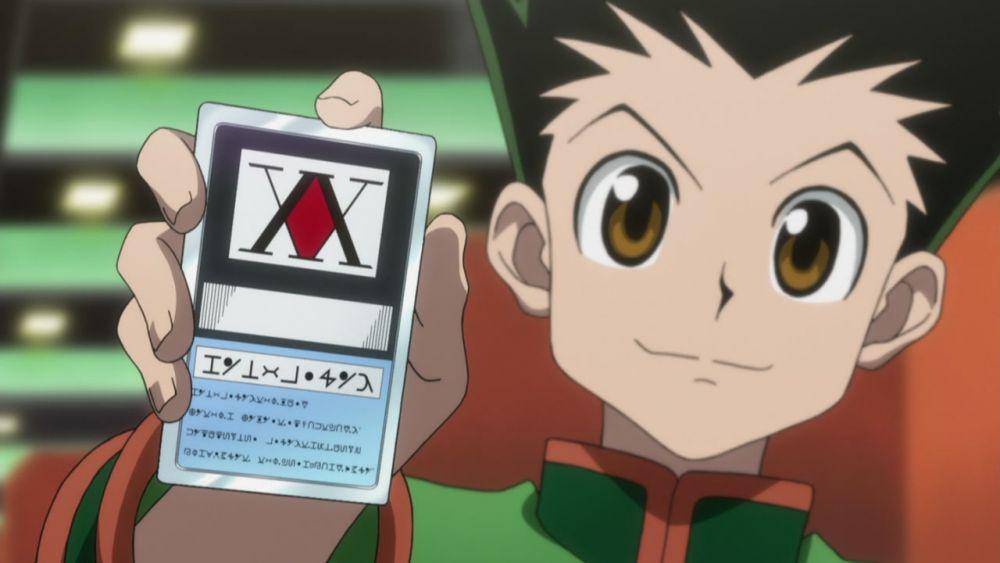 Gon menunjukkan lisensi Hunternya. (dok. Studio Madhouse/Hunter x Hunter)