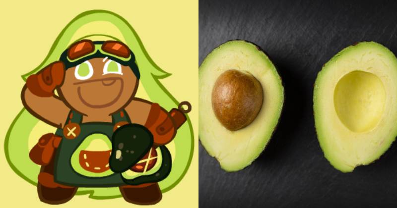 Avocado Cookie (cookierun.fandom.com | pixabay.com/FoodieFactor)