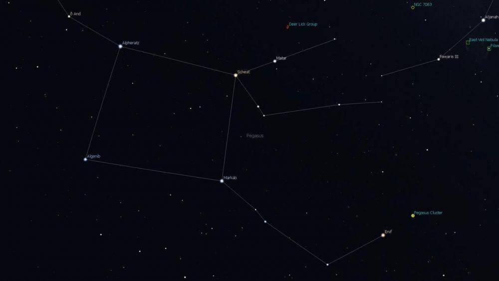 ilustrasi konstelasi Pegasus (eyesonthesky.com/David Fuller)