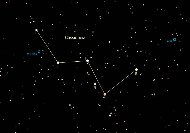 ilustrasi konstelasi Cassiopeia (dok. Earth Sky/Smoky Astronomical Society)