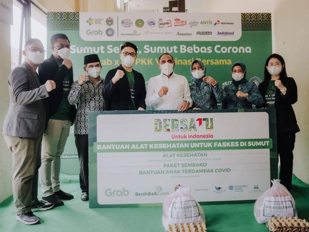 Grab dan TP PKK Sumut Bikin Pusat Vaksinasi di PRSU