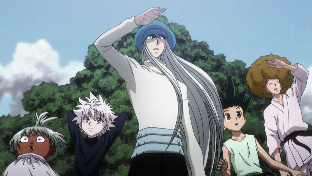 Killua, Kite, dan Gon mengunjungi NGL. (dok. Studio Madhouse/Hunter x Hunter)