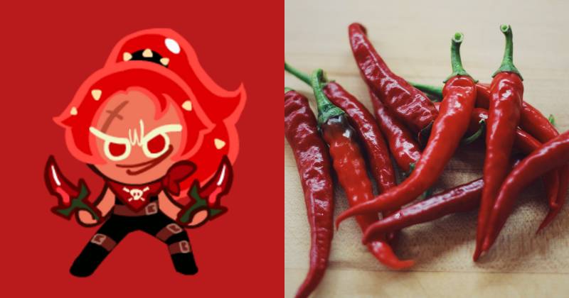 ilustrasi karakter Chili Pepper Cookie (cookierun.fandom.com | unsplash.com/Ryan Quintal)