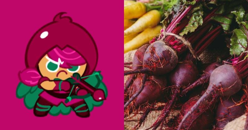 ilustrasi karakter Beet Cookie (cookierun.fandom.com | unsplash.com/Melissa LeGette)