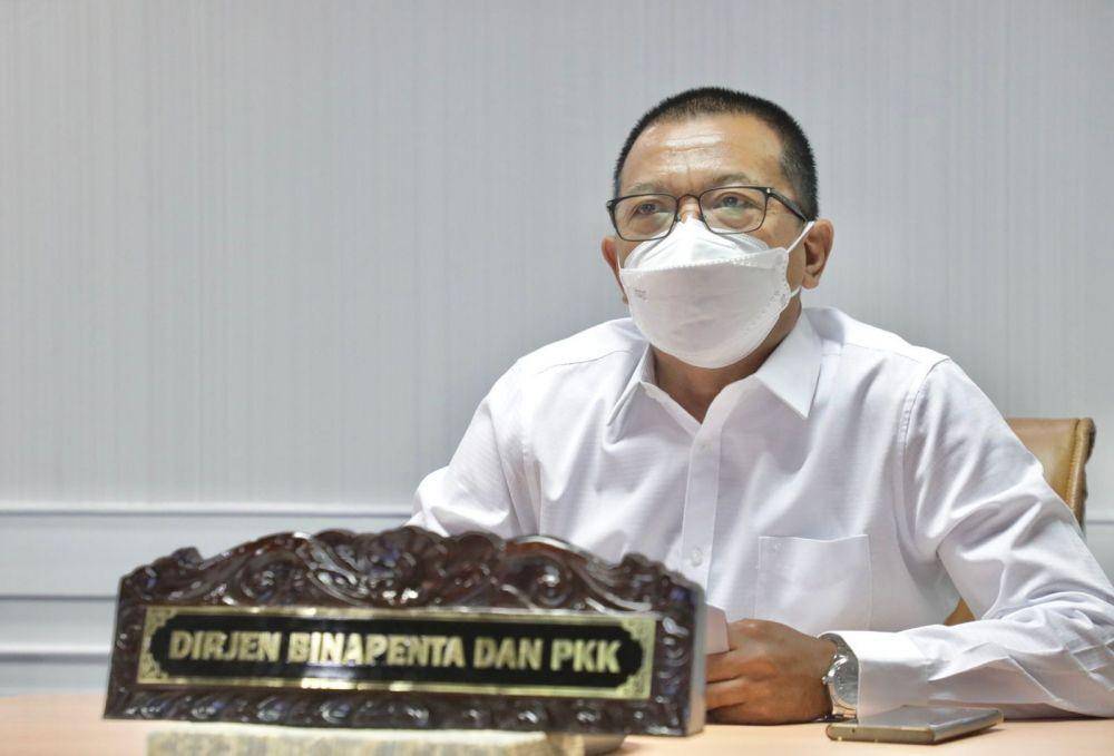 Dirjen Binapenta dan PKK Kemnaker, Suhartono, saat membuka kegiatan Pengukuran Beban Kerja Jabatan Fungsional Pengantar Kerja secara hybrid, Kamis (30/9/2021). (Dok. Kemnaker)