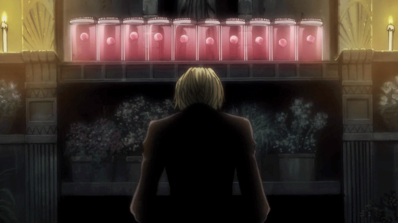 Kurapika dan mata suku Kurta yang dia peroleh lagi. Dok. Madhouse