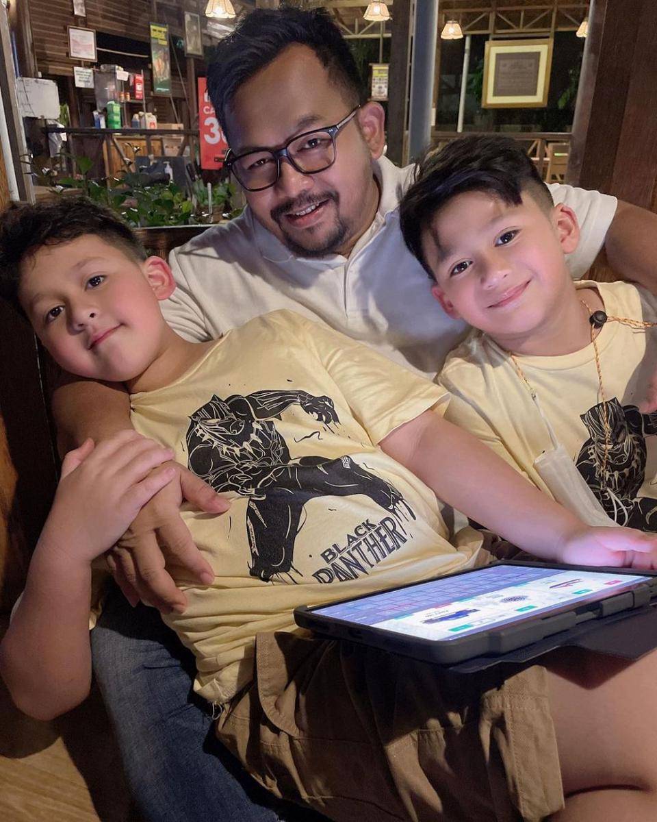 potret Beddu dan kedua putranya (instagram.com/anggie_beddu)