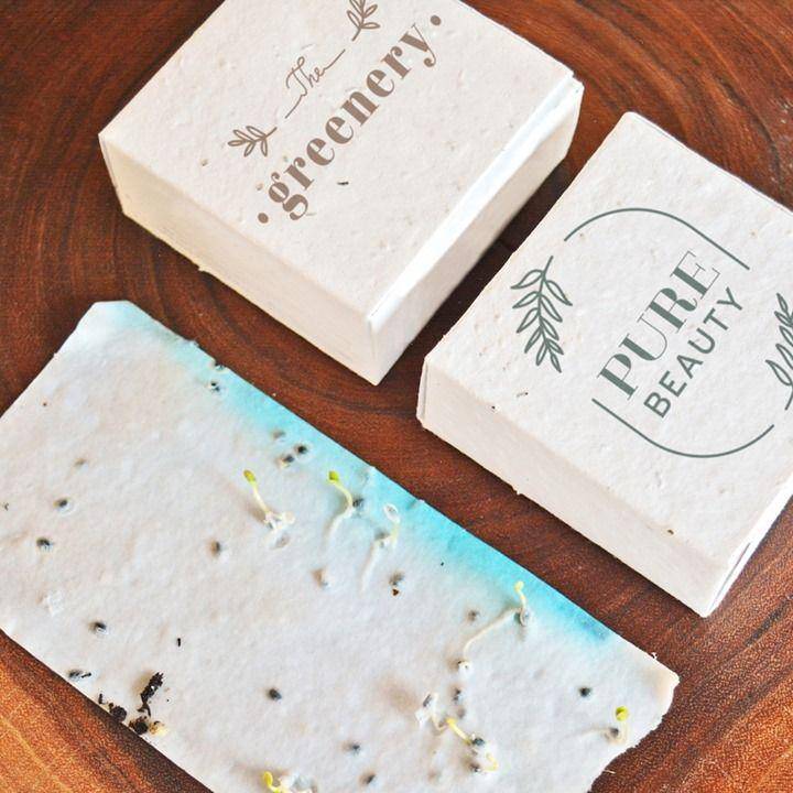 Kemasan mengandung benih tanaman (instagram.com/botanicalpaperworks)