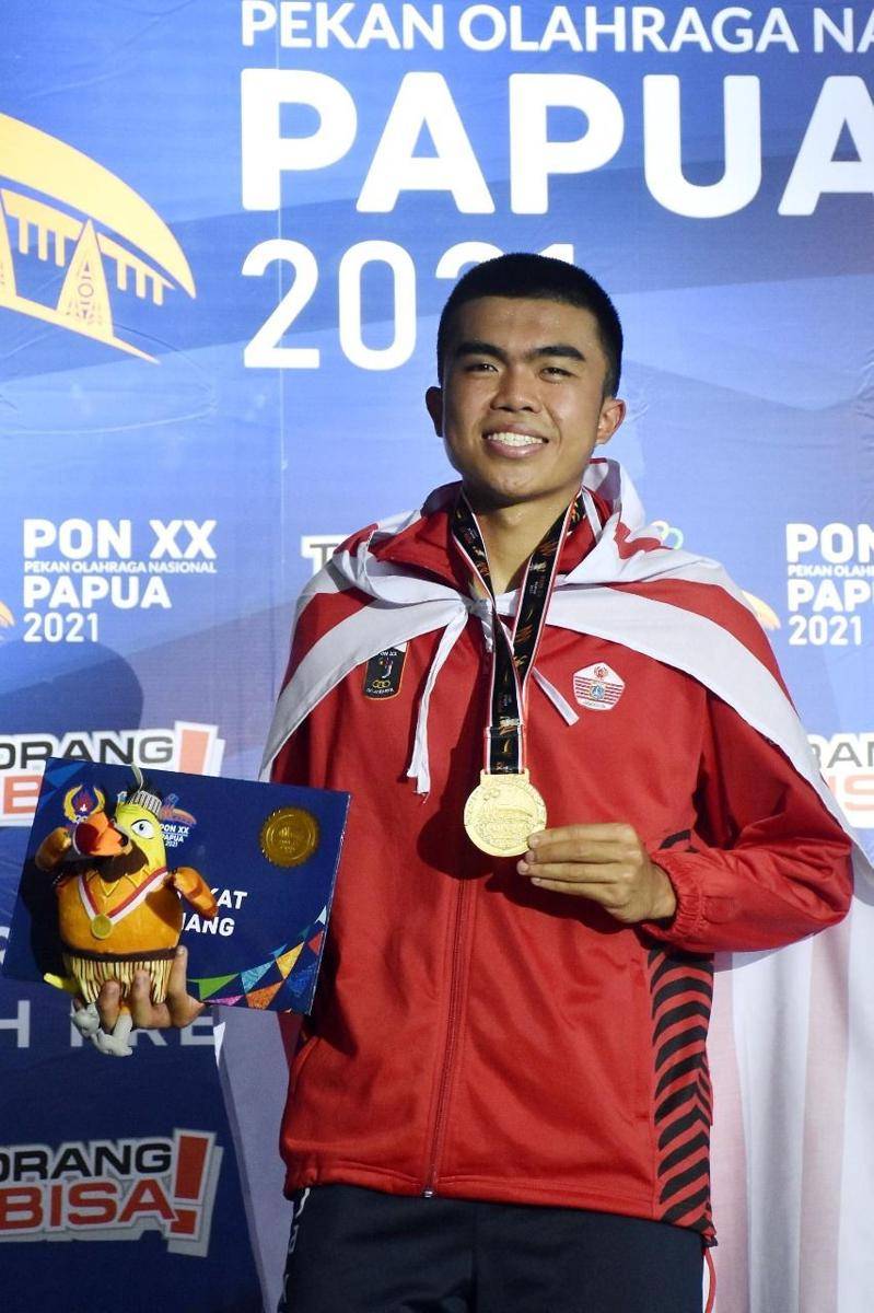 Uchida Sudirman raih emas di cabor Muaythai di PON Papua 2021 (Dok.PB PON XX Papua)