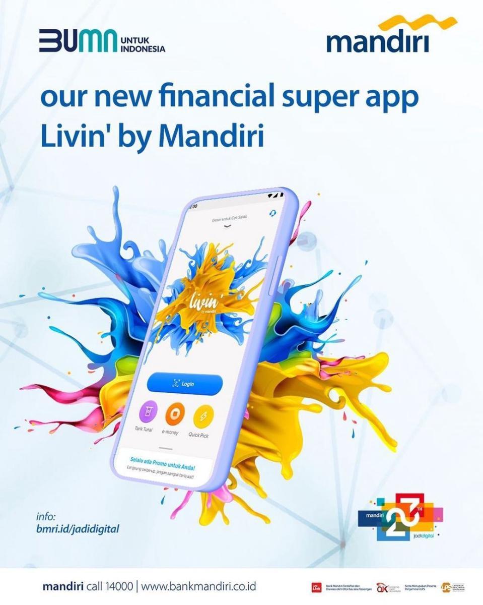 New Livin’ by Mandiri, Financial Super App Bank Mandiri (Instagram.com/bankmandri)