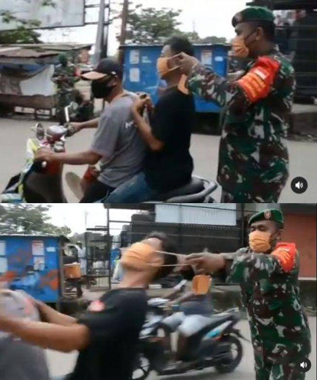 tingkah nyeleneh tentara (instagram.com/gojek24jam)