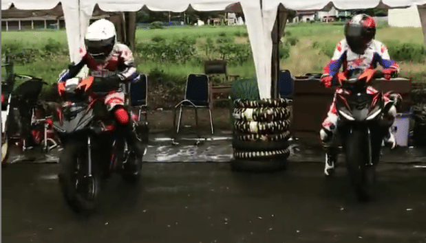 Dua pembalap motor Sumut di PON 2021 (instagram/deriiirfandi26)