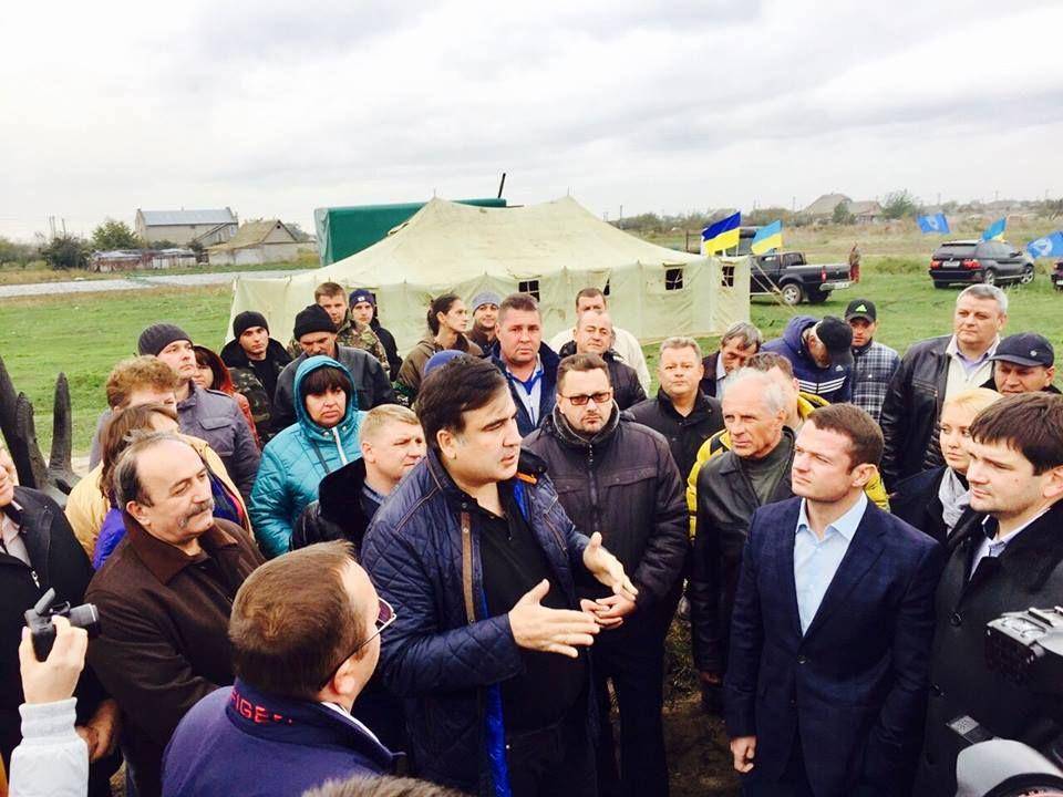 Mikheil Saakashvili saat berada di Ukraina. (twitter.com/SaakashviliM)