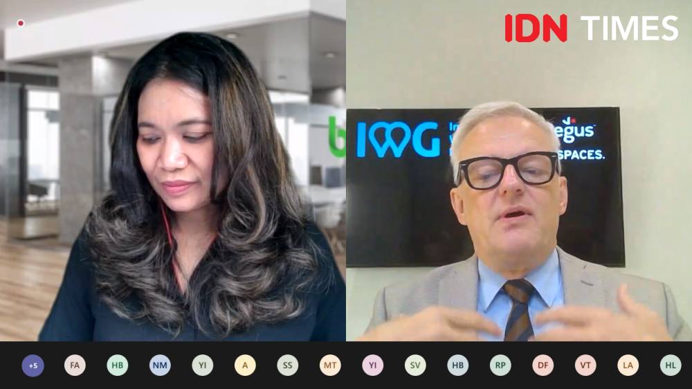 Lars Wittig, IWG’s VP for Sales ASEAN, South Korea dalam Media Gathering "The Future of Work" bersama IWG”. 6 Oktober 2021. (IDN Times/M. Tarmizi Murdianto)