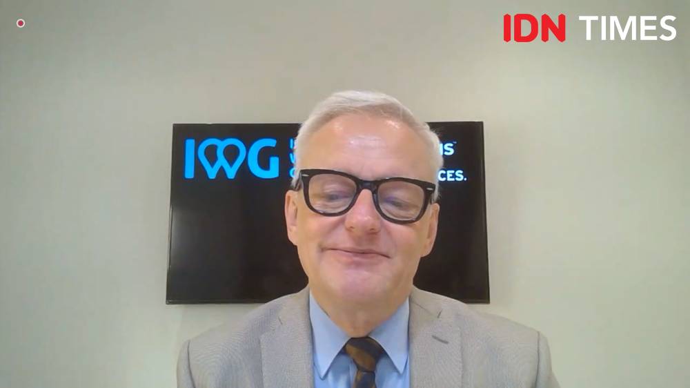 Lars Wittig, IWG’s VP for Sales ASEAN, South Korea dalam Media Gathering "The Future of Work" bersama IWG”. 6 Oktober 2021. (IDN Times/M. Tarmizi Murdianto)