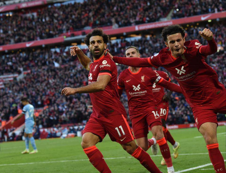Para pemain Liverpool merayakan gol. (talksport.com)