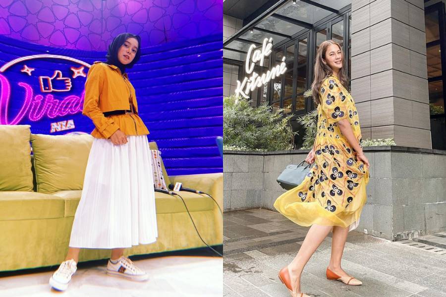 Adu gaya Lesti Kejora vs Paula Verhoeven. (instagram.com/lestykejora / instagram.com/paula_verhoeven)