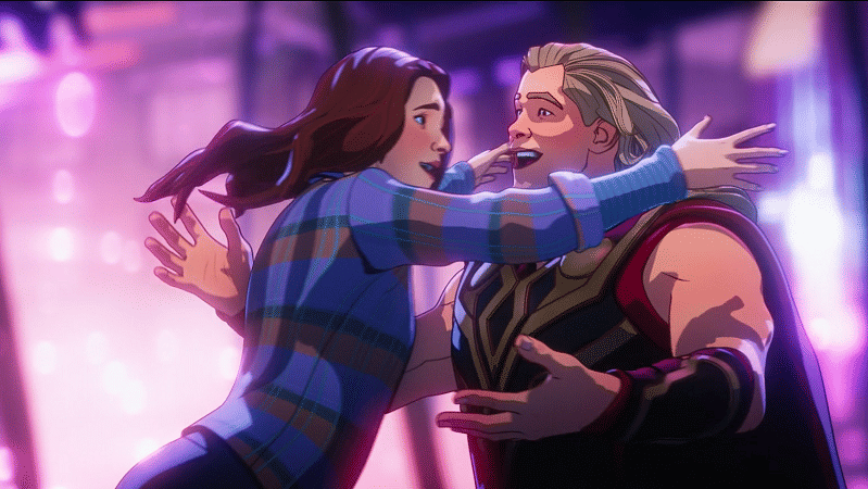 Jane Foster dan Party Thor. Disney+ Hotstar/What If?