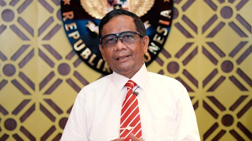 Menteri Koordinator Bidang Politik, Hukum dan Keamanan Mahfud MD ketika memberikan keterangan pers soal amnesti Saiful Mahdi (Dokumentasi Kemenko Polhukam)