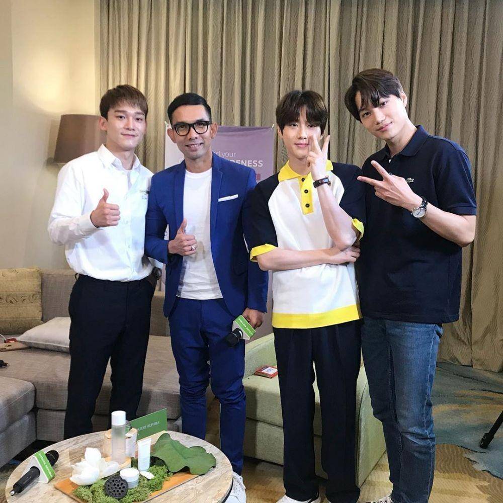 Chen EXO, Indra Herlambang, Suho EXO, dan Kai EXO (instagram.com/indraherlambang)