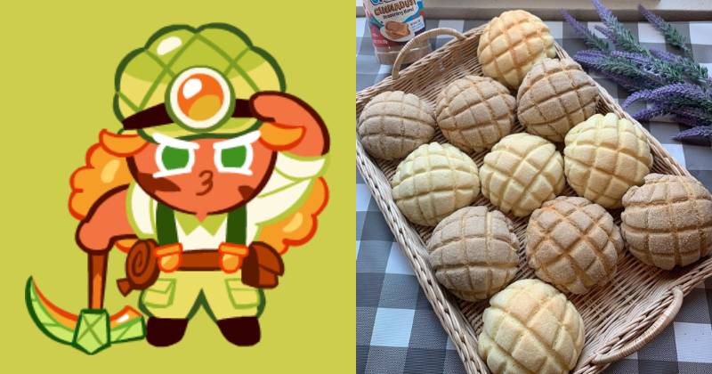 ilustrasi Melon Bun Cookie (cookierun.fandom.com) | ilustrasi melonpan (instagram.com/kizuna.ouchipan)