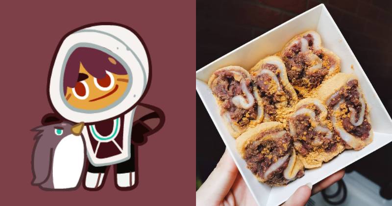 ilustrasi Red Bean Cookie (cookierun.fandom.com) | ilustrasi kue beras kacang merah (instagram.com/zhaoliu_dreamforfood)