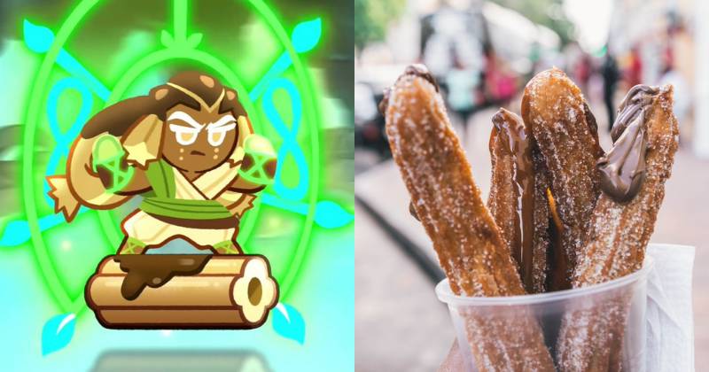ilustrasi Churro Cookie (youtube.com/Cookie Run) | ilustrasi churro (unsplash.com/Rolande PG)