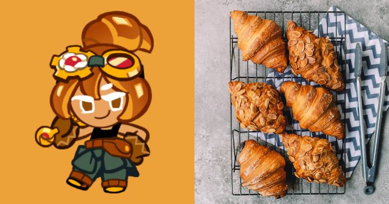 ilustrasi Croissant Cookie (cookierun.fandom.com) | ilustrasi croissant (unsplash.com/mahyar motebassem)