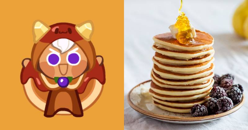 ilustrasi Pancake Cookie (cookierun.fandom.com) | ilustrasi panekuk (pexels.com/Pixabay)
