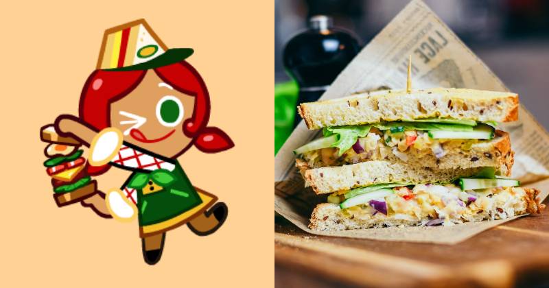 ilustrasi Sandwich Cookie (cookierun.fandom.com) | ilustrasi roti isi (unsplash.com/Pille R. Priske)
