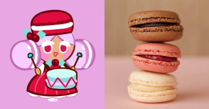 ilustrasi Macaron Cookie (cookierun.fandom.com) | ilustrasi macaron (pexels.com/Snapwire)