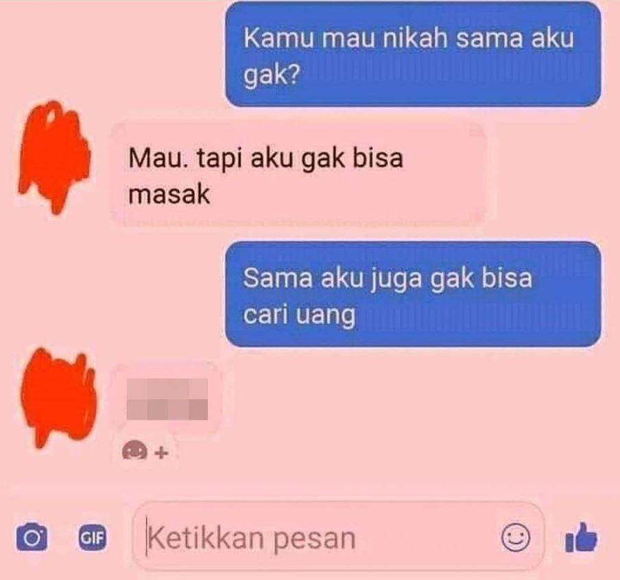 chat dikerjain pacar (instagram.com/humoor.id)