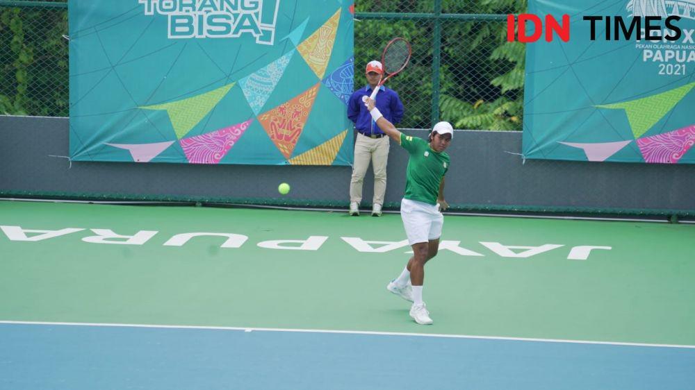 Jawa timur meraih medali emas di tujuh nomor tenis yang dipertandingkan di PON XX Papua. (IDN Times/Tata Firza).