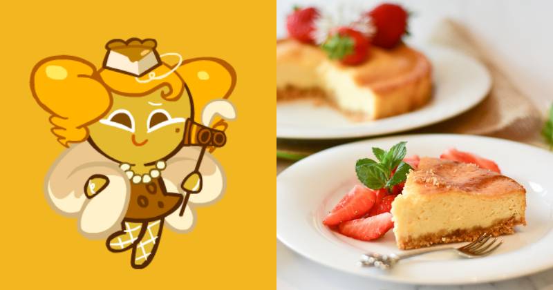 ilustrasi Cheesecake Cookie (cookierun.fandom.com) | ilustrasi cheesecake (pixabay.com/RitaE)