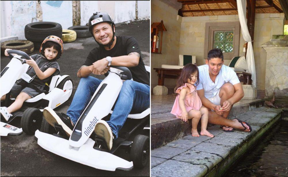 11 Potret Uwu Aktor Temani Putrinya Bermain, Ayah Idaman!
