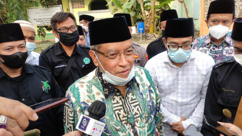Ketum PBNU KH Said Aqil Siradj saat di Ponpes Mambaul Ma'arif Denanyar Jombang. IDN Times/Zainul Arifin