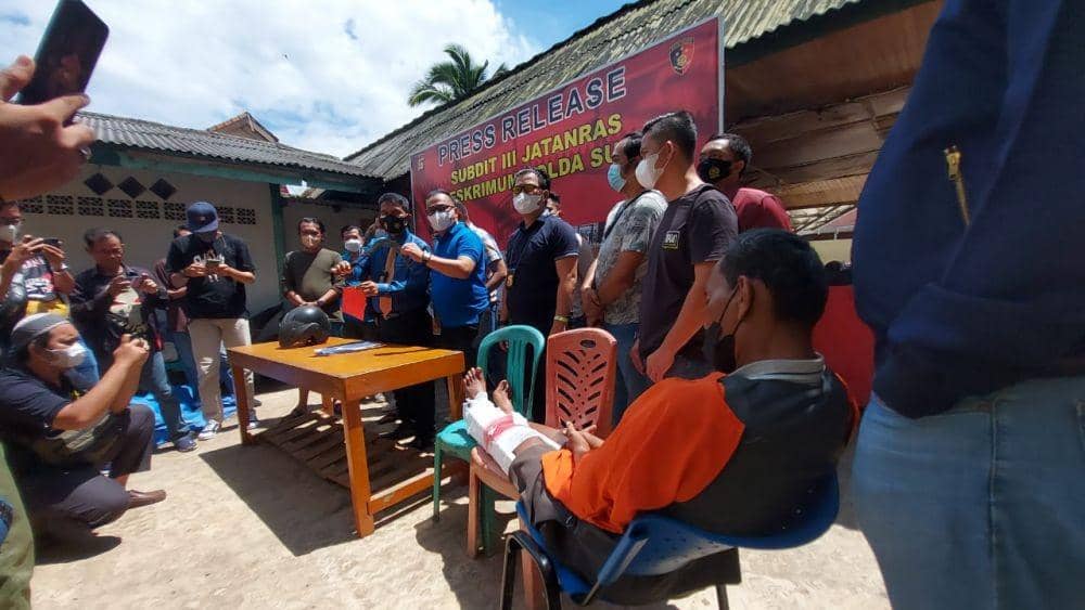 Pelaku Rudiharto saat diamankan tim Jatanras Polda Sumsel (IDN Times/istimewa)