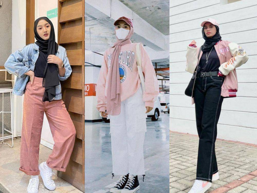 style sporty dengan outfit pink (instagram.com/thafanyads | instagram.com/alamandaptrr | instagram.com/adiva.selsa)
