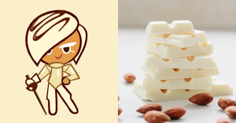 ilustrasi White Choco Cookie (cookierun.fandom.com) | ilustrasi cokelat putih (pexels.com/Elli)