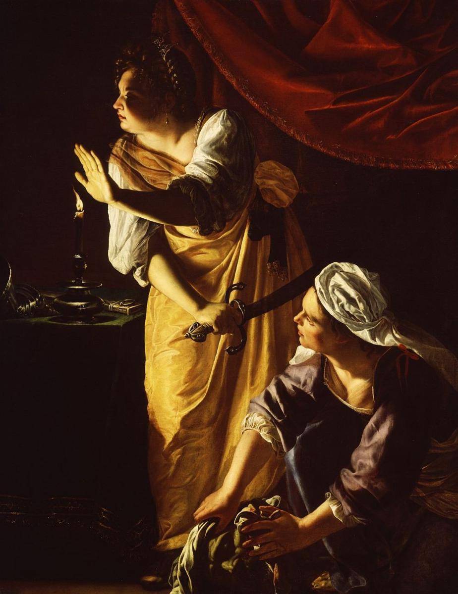 Lukisan "Judith and Her Maidservant" karya Artemisia Gentileschi. (wikimedia.org)