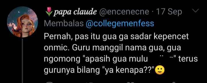 lupa mematikan mic (twitter.com/encenecne)