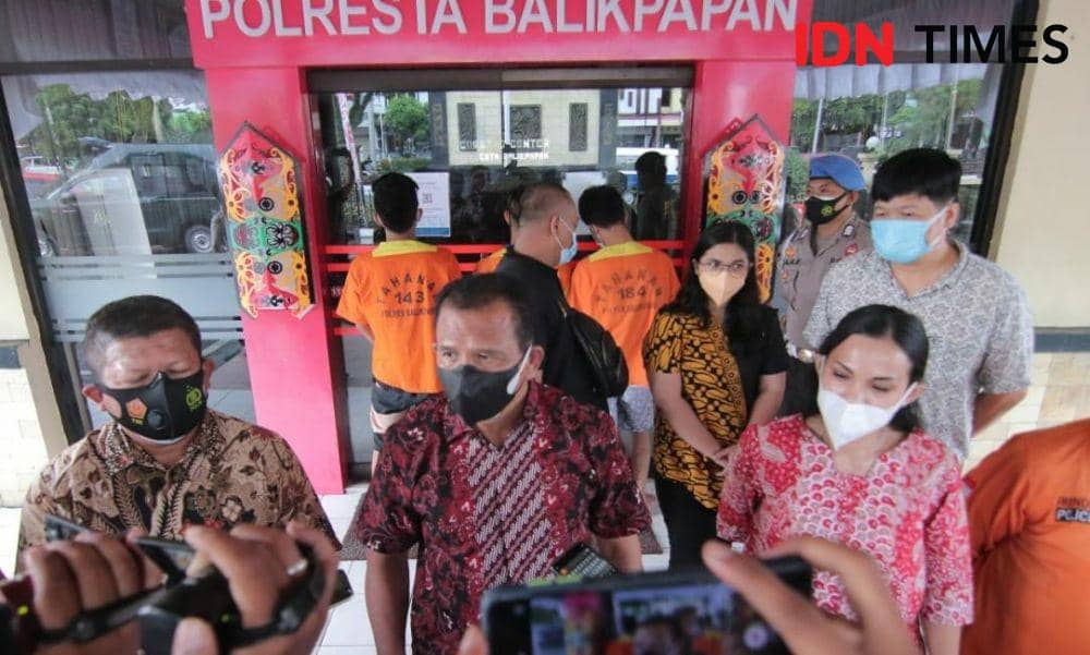 Polisi jelaskan pengungkapan kasus narkoba di Balikpapan, Jumat (8/10/2021) (IDN Times/Riani Rahayu)